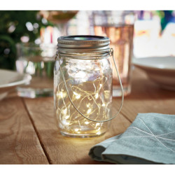 Solar mason jar outdoor lamp