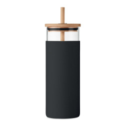 Glass tumbler 450ml bamboo lid