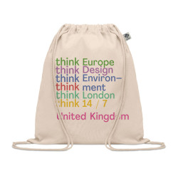 Organic cotton drawstring bag