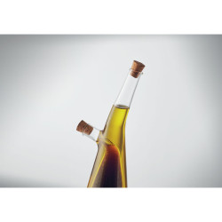 Glass oil and vinegar bottle