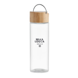 Glass bottle 500ml bamboo lid