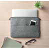 RPET felt zipped laptop bag