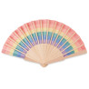 Rainbow wooden hand fan