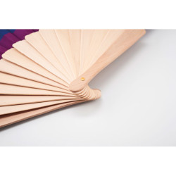 Rainbow wooden hand fan