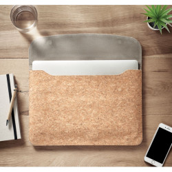 Cork laptop bag magnetic flap