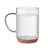 Kubek szklany 400ml z korkiem