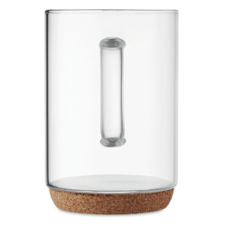 Kubek szklany 400ml z korkiem