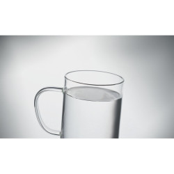 Kubek szklany 400ml z korkiem