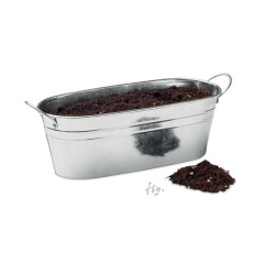 Zinc tub with 3 herbs seeds