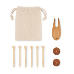 Golf accessories set in pouch