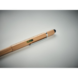 Spirit level pen in bamboo