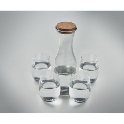 Set of recycled glass drink