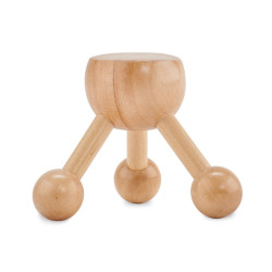 Hand held massager in wood