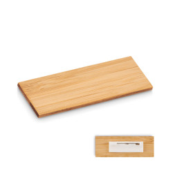 Name tag holder in bamboo