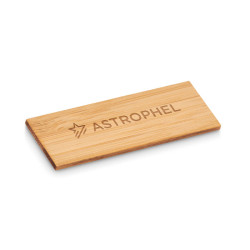 Name tag holder in bamboo