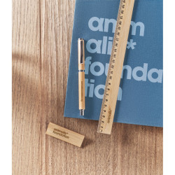 Name tag holder in bamboo