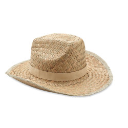 Natural straw cowboy hat