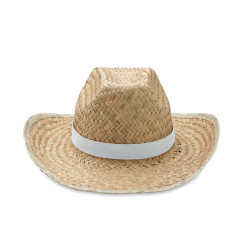 Natural straw cowboy hat