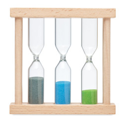 Set of 3 wooden sand timer