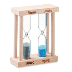 Set of 2 wooden sand timers