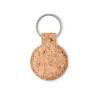 Round cork key ring