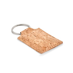 Rectangular cork key ring