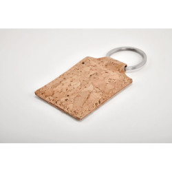 Rectangular cork key ring