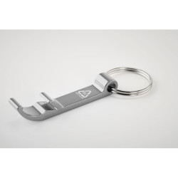 Recycled aluminium key ring