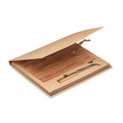 Acacia wood cheese board set