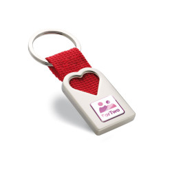 Heart metal key ring