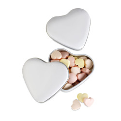 Heart tin box with candies