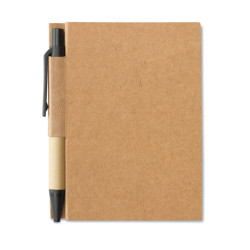 Recycled notebook with pen