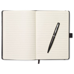 A5 notebook with pen 72 lined