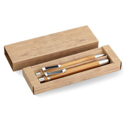 Bamboo pen and pencil set