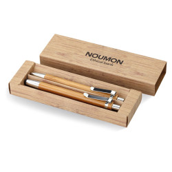 Bamboo pen and pencil set