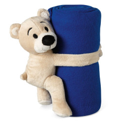 Fleece blanket with bear