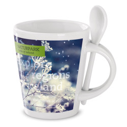 Sublimation mug with spoon