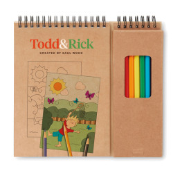 Colouring set with notepad