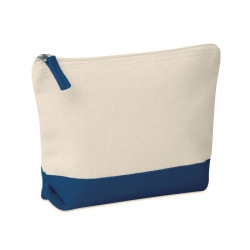 Bicolour cotton cosmetic bag