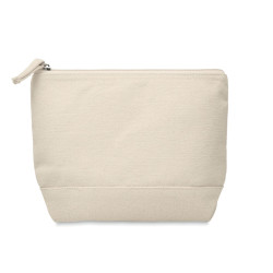 Bicolour cotton cosmetic bag