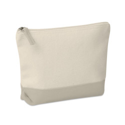 Bicolour cotton cosmetic bag