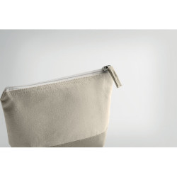 Bicolour cotton cosmetic bag