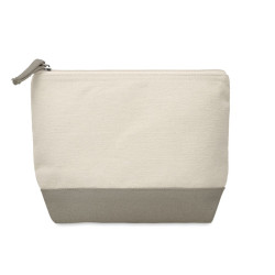 Bicolour cotton cosmetic bag