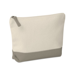 Bicolour cotton cosmetic bag