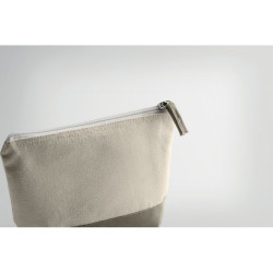 Bicolour cotton cosmetic bag