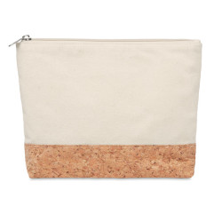 Cork & cotton cosmetic bag