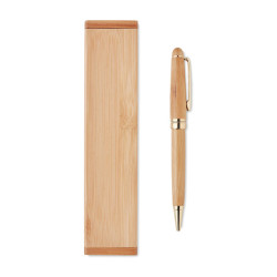 Bamboo twist ball pen in box