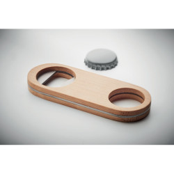 Oval Bamboo bottle opener