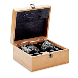 Whisky set in bamboo box