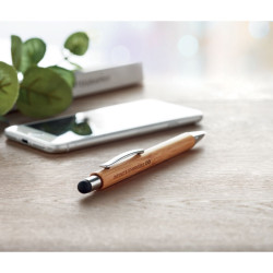 Bamboo stylus pen blue ink